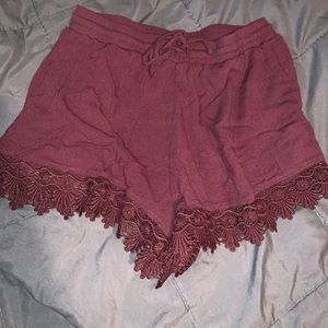 Lace trimmer shorts